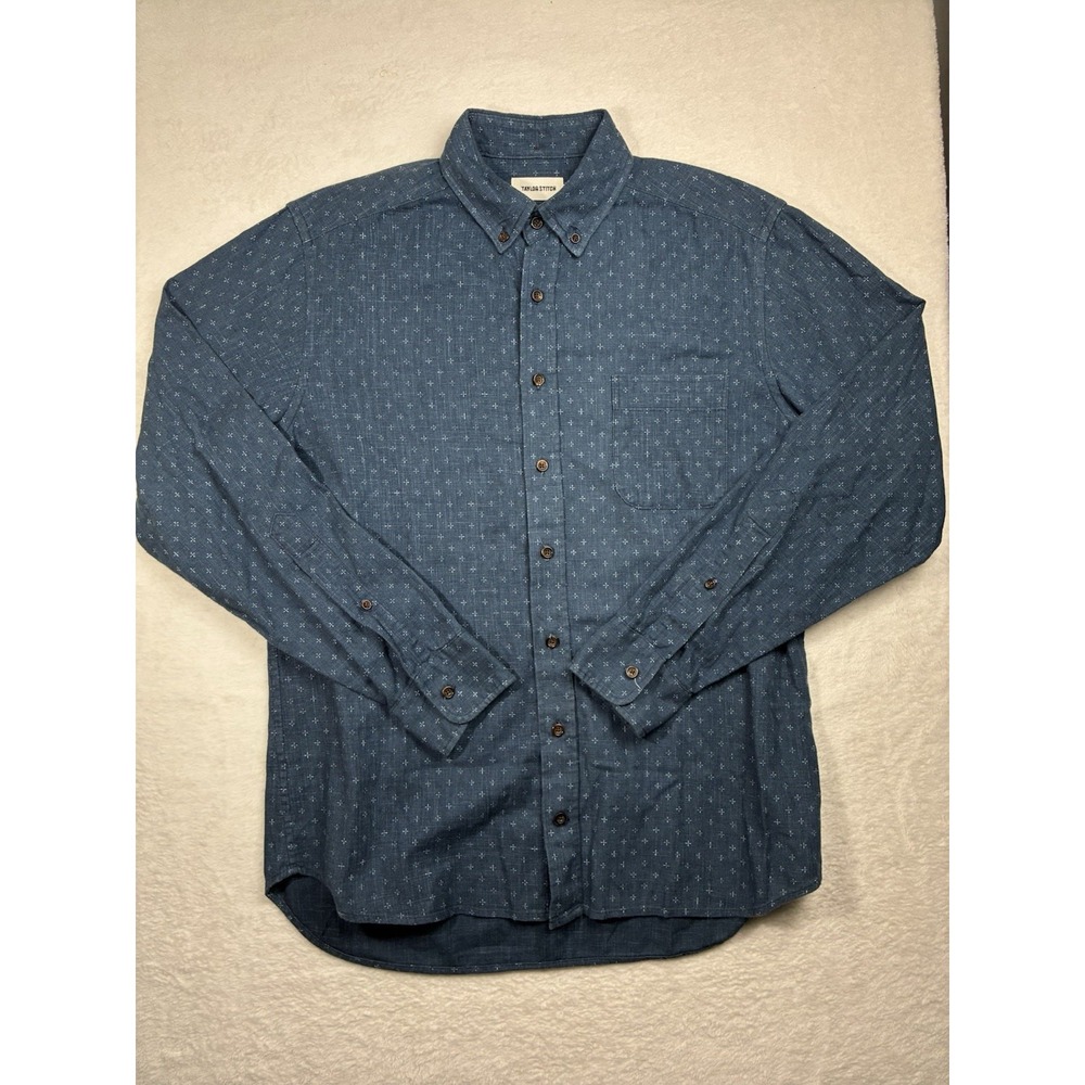 Taylor Stitch The Jack in Indigo Star 42 Large 100% Organic Cotton Long Sleeve